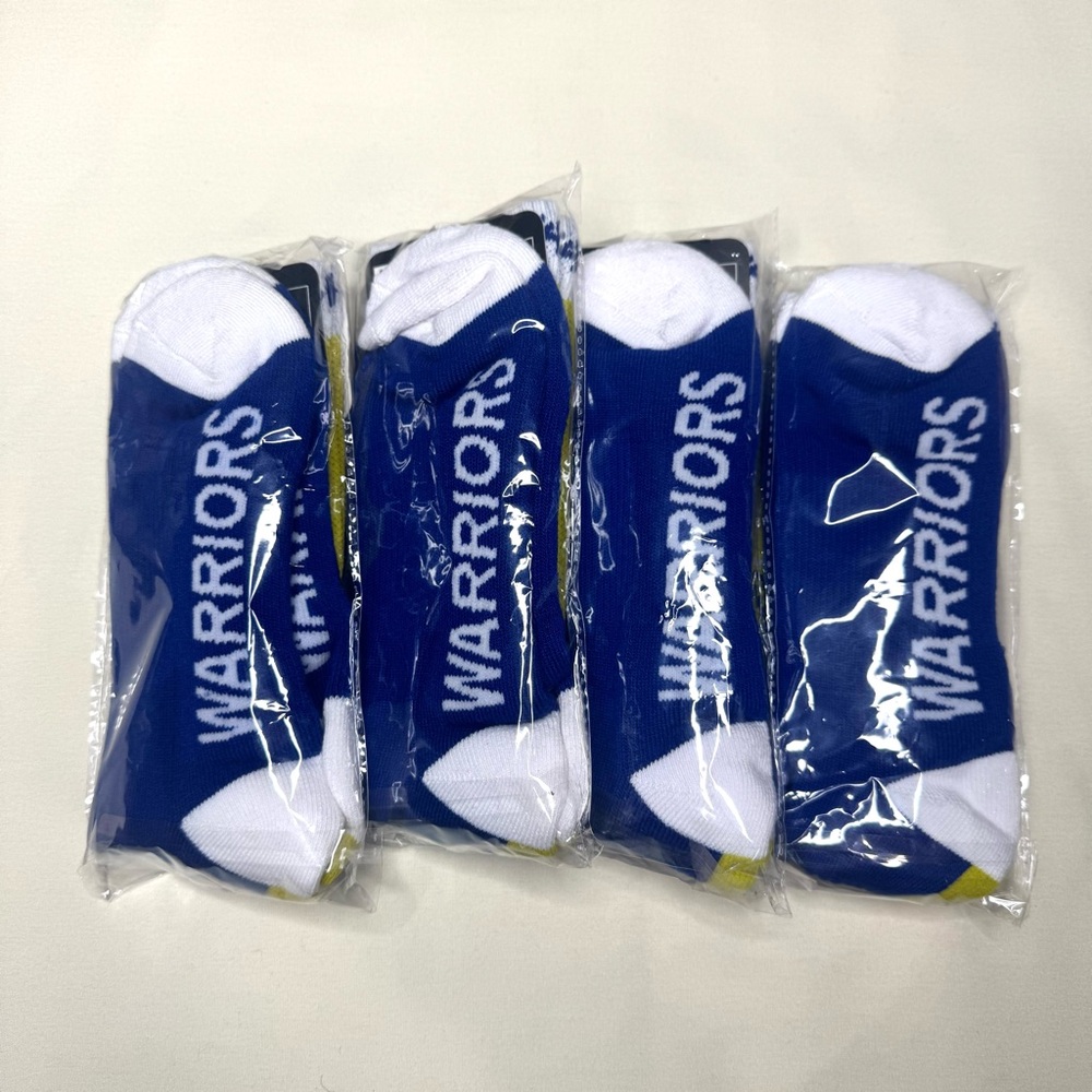4 Pairs of Golden State Warriors big logo socks - Picture 2 of 7